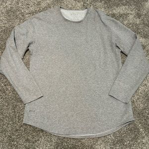 BYLT Signature Men Size XL Gray Drop Cut Long Sleeve Crew Neck Shirt Gym Casual
